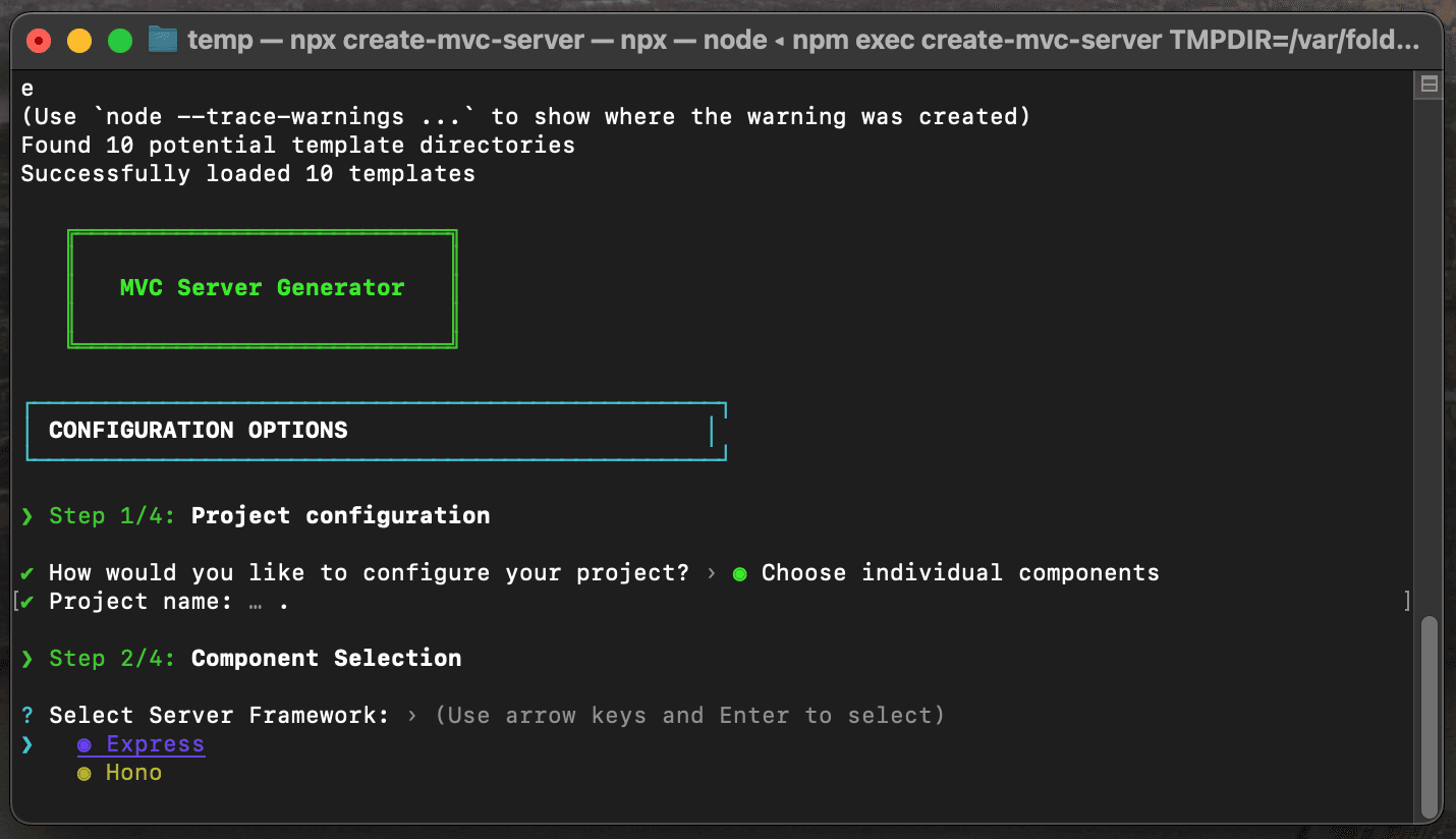 Create MVC Server screenshot 3